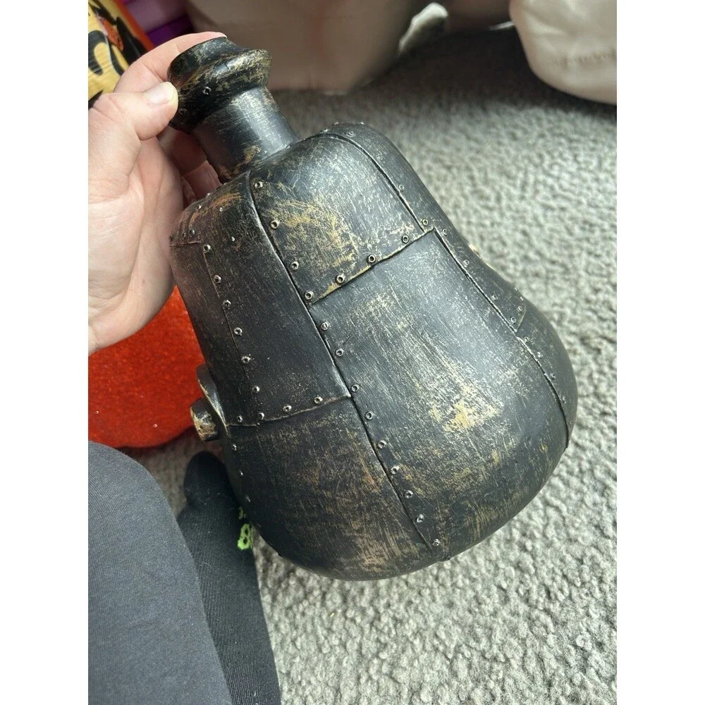 Steampunk Halloween Pumpkin Jack-O-Lantern Electric Light Plastic 9.5x 7.5”